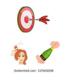 Manipulation by hands cartoon icons in set collection for design. Hand movement vector symbol stock web illustration.