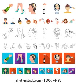 Manipulation by hands cartoon icons in set collection for design. Hand movement vector symbol stock web illustration.