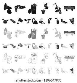 Manipulation by hands cartoon icons in set collection for design. Hand movement vector symbol stock web illustration.