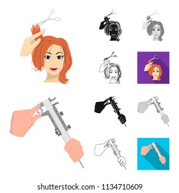 Manipulation by hands cartoon,black,flat,monochrome,outline icons in set collection for design. Hand movement vector symbol stock web illustration.