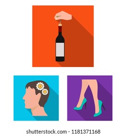 Manipulation by hands flat icons in set collection for design. Hand movement vector symbol stock web illustration.