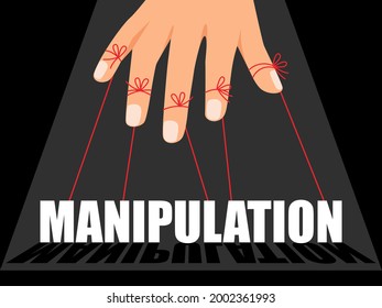 Maestro de control de manipulación. Especulación financiera y control de mercado concepto ilustración vectorial, manipulador de marionetas de cuerdas o imagen de explotación de marionetas