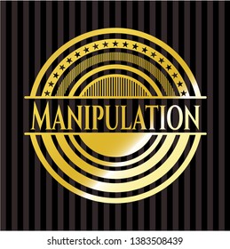 Manipulation golden badge or emblem. Vector Illustration. Detailed.
