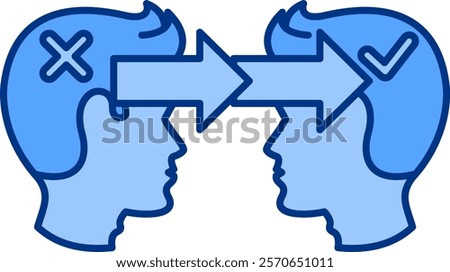 Manipulation Icon - Lineal Blue Style - People Pleaser Theme