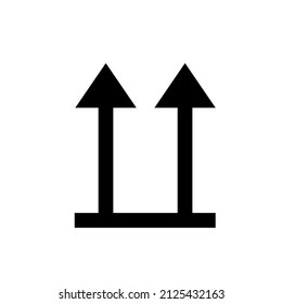 Icono de manipulación que muestra el lado derecho del producto. Ilustración vectorial. EPS 10