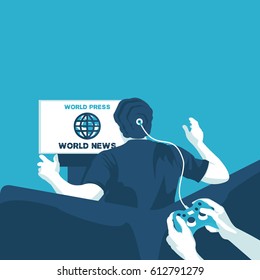 manipulation of man propaganda in vector format