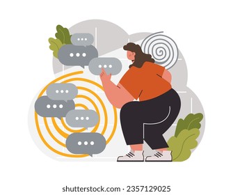 Manipulation. Psychological control method. Domination exploitation, emotional abuse and control. Propaganda and internet addiction idea. Flat vector illustration