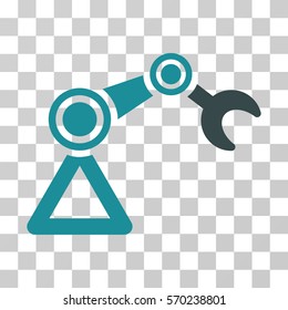 Manipulator Equipment icon. Vector illustration style is flat iconic bicolor symbol, soft blue colors, transparent background. Designed for web and software interfaces.