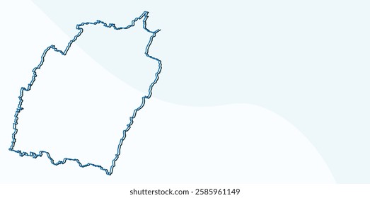 Manipur map outline vector design