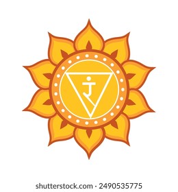 manipura chakra mystic energy isolated