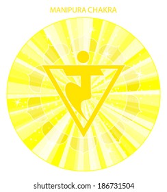 Manipura chakra vector illustration