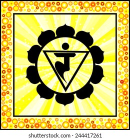 Manipura chakra vector illustration