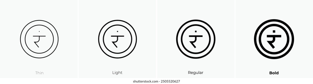 manipura icon. Thin, Light Regular And Bold style design isolated on white background