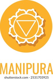 Manipura logo. Spa center emblem. Indian tantra sign