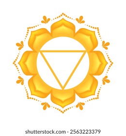 manipura solar plexus chakra icon isolated