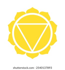 manipura solar plexus chakra sign isolated