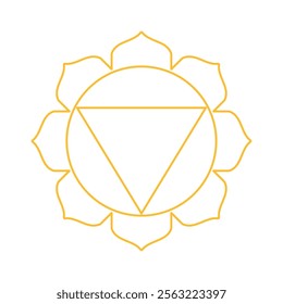 manipura solar plexus chakra sign isolated