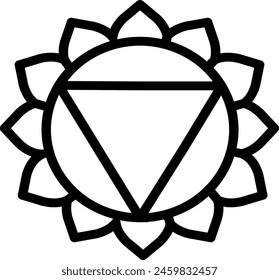 Manipura Symbol Vector image. seven chakras of body Solar plexus vector image	
