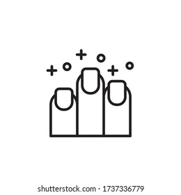maniqure icon outline design vector. isolated on white background