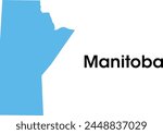 manitoba canada map in vectors