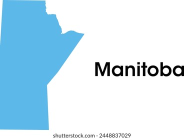 manitoba canada map in vectors