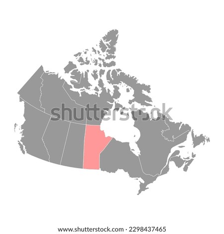 Manitoba map, province of Canada. Vector illustration. ストックフォト © 