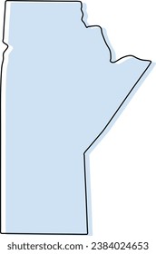 Manitoba-Karte, Manitoba-Vektorgrafik, Manitoba-Umriss, Manitoba-Karte