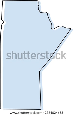 manitoba map, manitoba vector, manitoba outline, manitoba ストックフォト © 