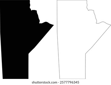 Manitoba province vector map outline contour silhouette 