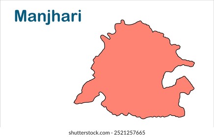 Mapa da subdivisão de Manjhari, Distrito de Katihar, Estado de Bihar, República da Índia, Governo de Bihar, território indiano, Índia Oriental, política, aldeia, turismo