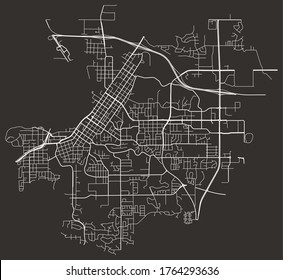 Mankato, Minnesota, USA - Urban Vektor Map, Transport Road Network, Downtown and Vororte, City Center, City Footprint Poster
