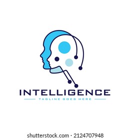 man-made intelligence technology illustration logo design