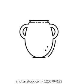 Manna jar icon. Element of Jewish icon for mobile concept and web apps. Thin line Manna jar icon can be used for web and mobile