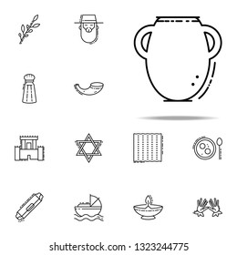 Manna jar icon. Judaism icons universal set for web and mobile