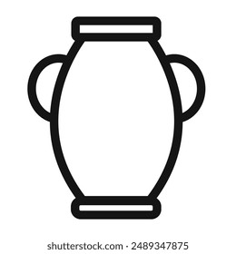 Manna Jar icon Vector symbol or sign set collection in black and white outline