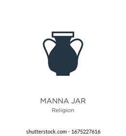 Manna jar icon vector. Trendy flat manna jar icon from religion collection isolated on white background. Vector illustration can be used for web and mobile graphic design, logo, eps10