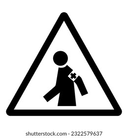 Manned First Aid Station Symbol Sign, Vector Illustration, Isolate On White Background Label .EPS10
