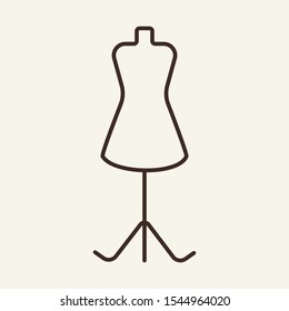 Mannequin for clothes line icon. Mannequin, clothes, sale. Fashion industry concept. Vector illustration can be used for topics like business, fashion, marketing