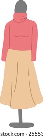 Mannequin With Clothes Vector Illustration