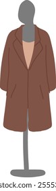 Mannequin With Coat Clothes Vector Illustration