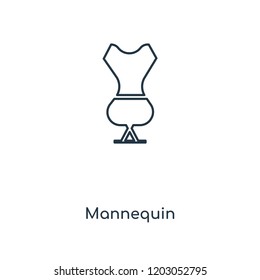 Mannequin concept line icon. Linear Mannequin concept outline symbol design. This simple element illustration can be used for web and mobile UI/UX.