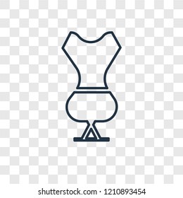 Mannequin concept vector linear icon isolated on transparent background, Mannequin concept transparency concept in outline style