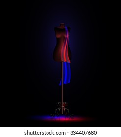 mannequin and dark room