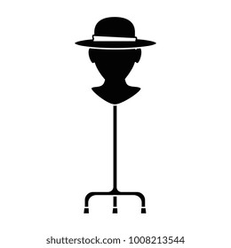 mannequin with elegant female hat