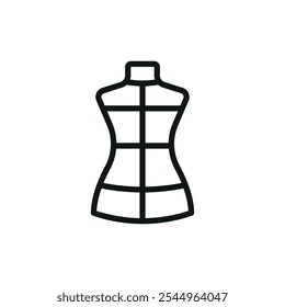 Mannequin fashion tailor icon vector basic design simple and modern concept graphic