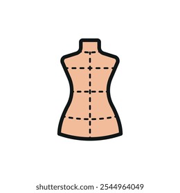 Mannequin fashion tailor icon vector basic design simple and modern concept graphic