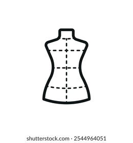 Mannequin fashion tailor icon vector basic design simple and modern concept graphic