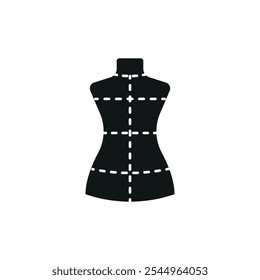 Mannequin fashion tailor icon vector basic design simple and modern concept graphic