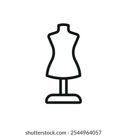 Mannequin fashion tailor icon vector basic design simple and modern concept graphic