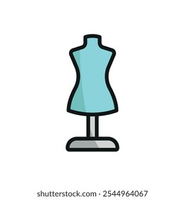 Mannequin fashion tailor icon vector basic design simple and modern concept graphic